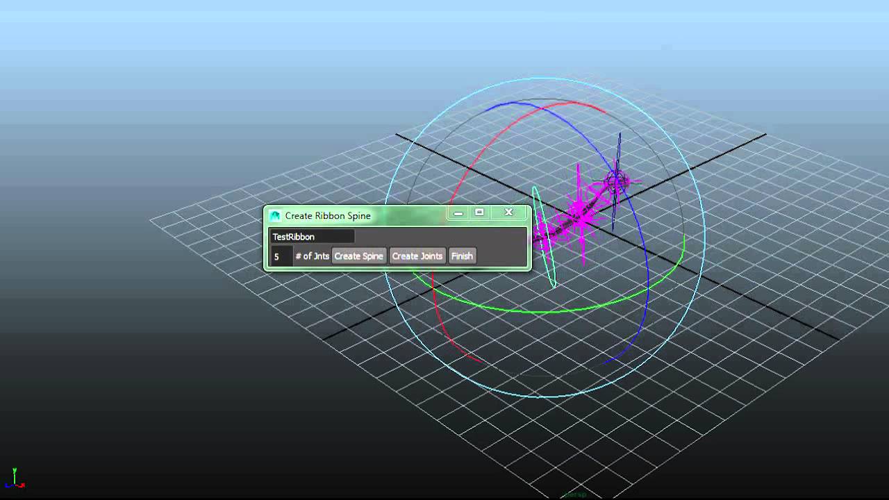 Script Rigging Ribbon Spine Rigging Script Demo - YouTube