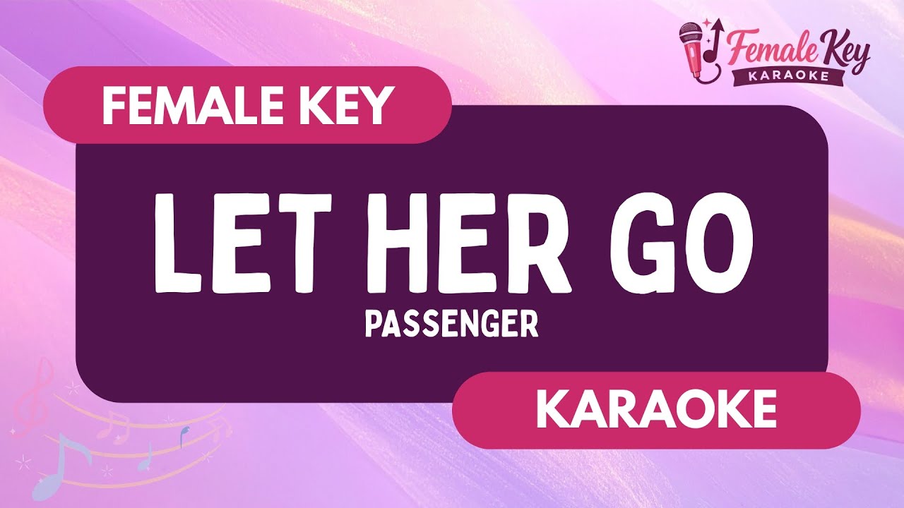 Let Her Go – Passenger | Higher Key Female Key Karaoke Instrumental