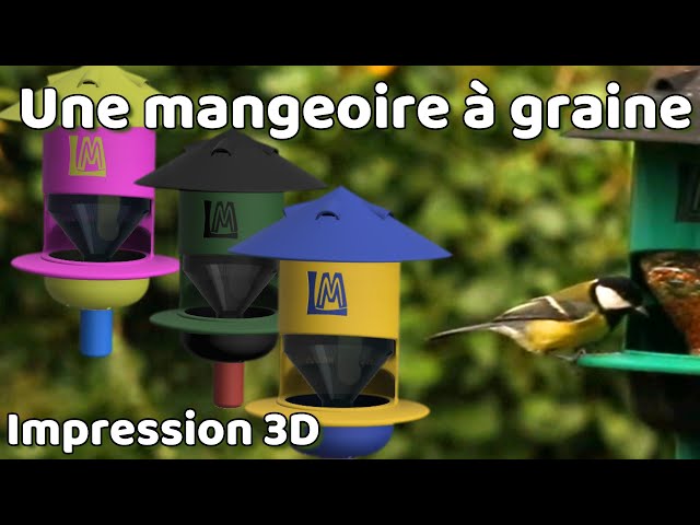 Vue à 360 degrés de Mangeoire pour oiseaux Modèle 3D - 3DModels