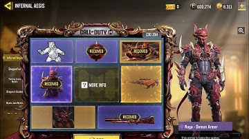 4 SPINS ON INFERNAL AEGIS DRAW | LEGENDARY KOSHKA - DEMONIC | NAGA - DEAMON ARMOR | CODM