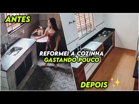 REFORMANDO MINHA COZINHA *ANTIGA* GASTANDO POUCO | FICOU INCRÍVEL