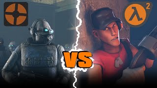 Sfm - Combine Vs Team Fortress - Hl2 Vs Tf2 Scout