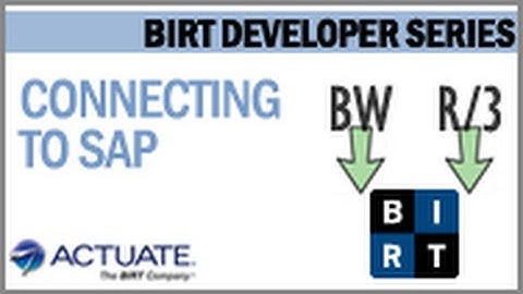 SAP Connectors in BIRT