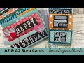 12x12 Paper pad cutting hack/ A2 and A7 Step cards/ Smash your paper stash
