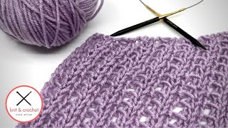 Bias Ladders -  2 Row Repeat Free Knit Pattern Stitch Series @knitandcrocheteverafter