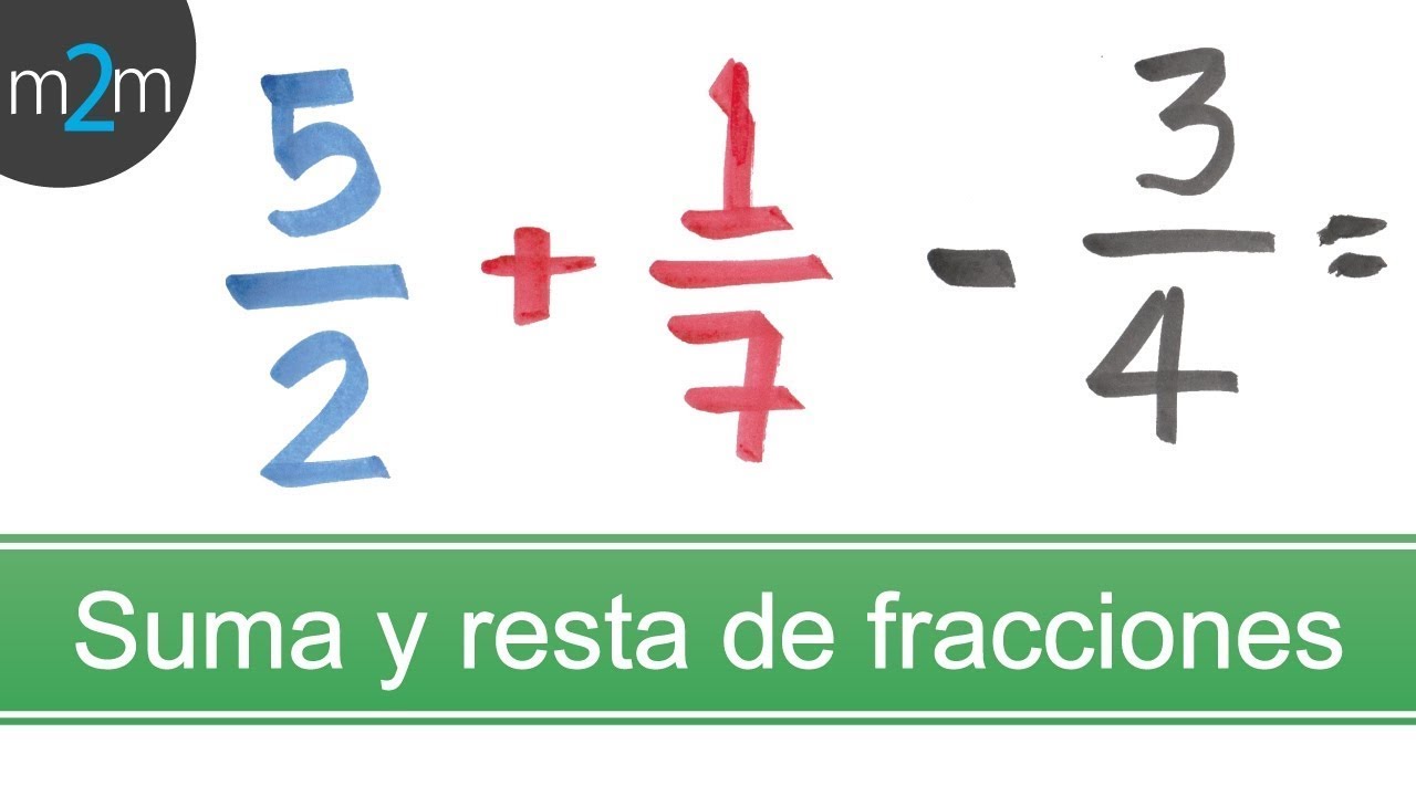 SUMA y RESTA de fracciones con diferente denominador