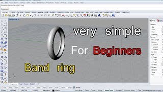 How to make a very simple band ring || CAD || Rhino-5 Software screenshot 5