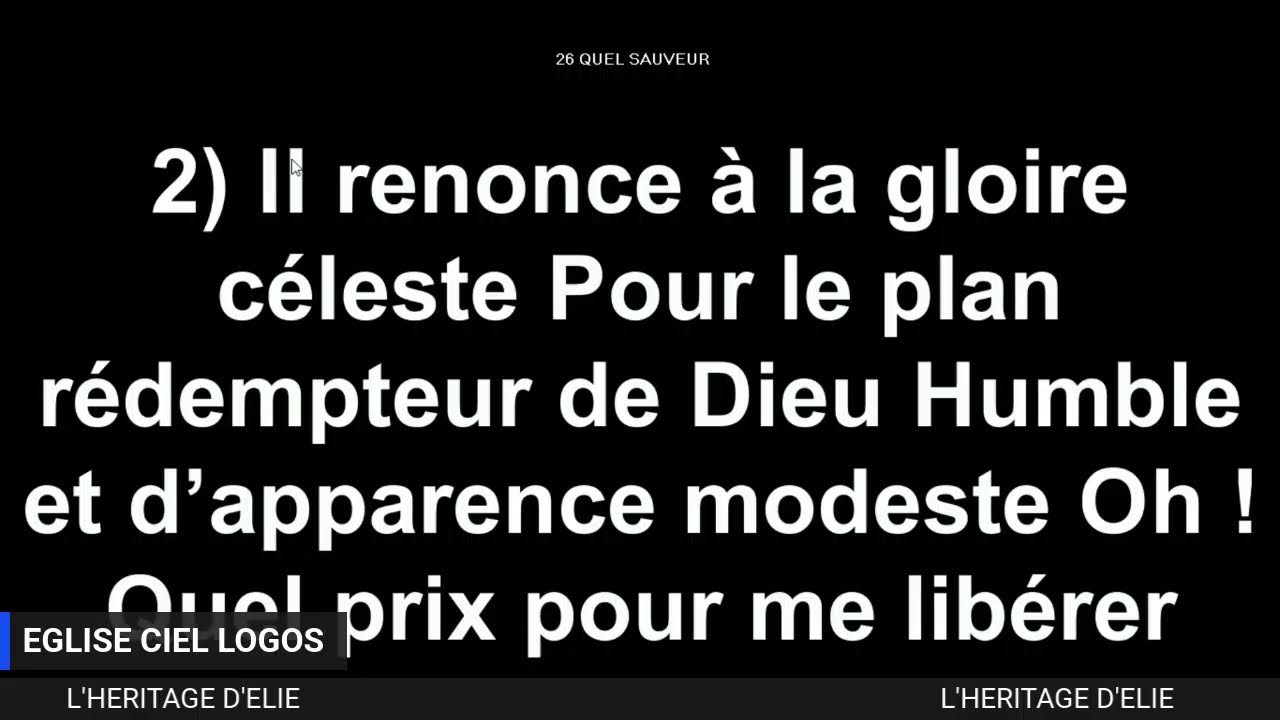 VOLUME 1 L'HERITAGE D'ELIE du mercredi 25 fevrier 2026