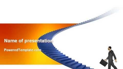 Career Rising PowerPoint Template by PoweredTemplate.com