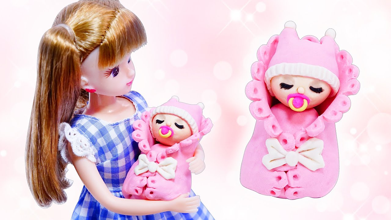 リカちゃん 赤ちゃんを粘土で手作り♥ひまほちゃんの家族が増えました