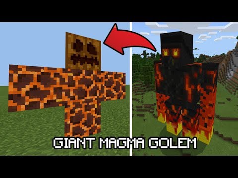 How To Spawn a GIANT MAGMA GOLEM in MCPE **100% NOT FAKE**