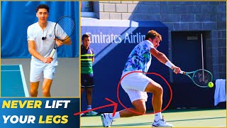 NEVER Lift Your LEGS On The One-Handed Backhand! Try This Instead