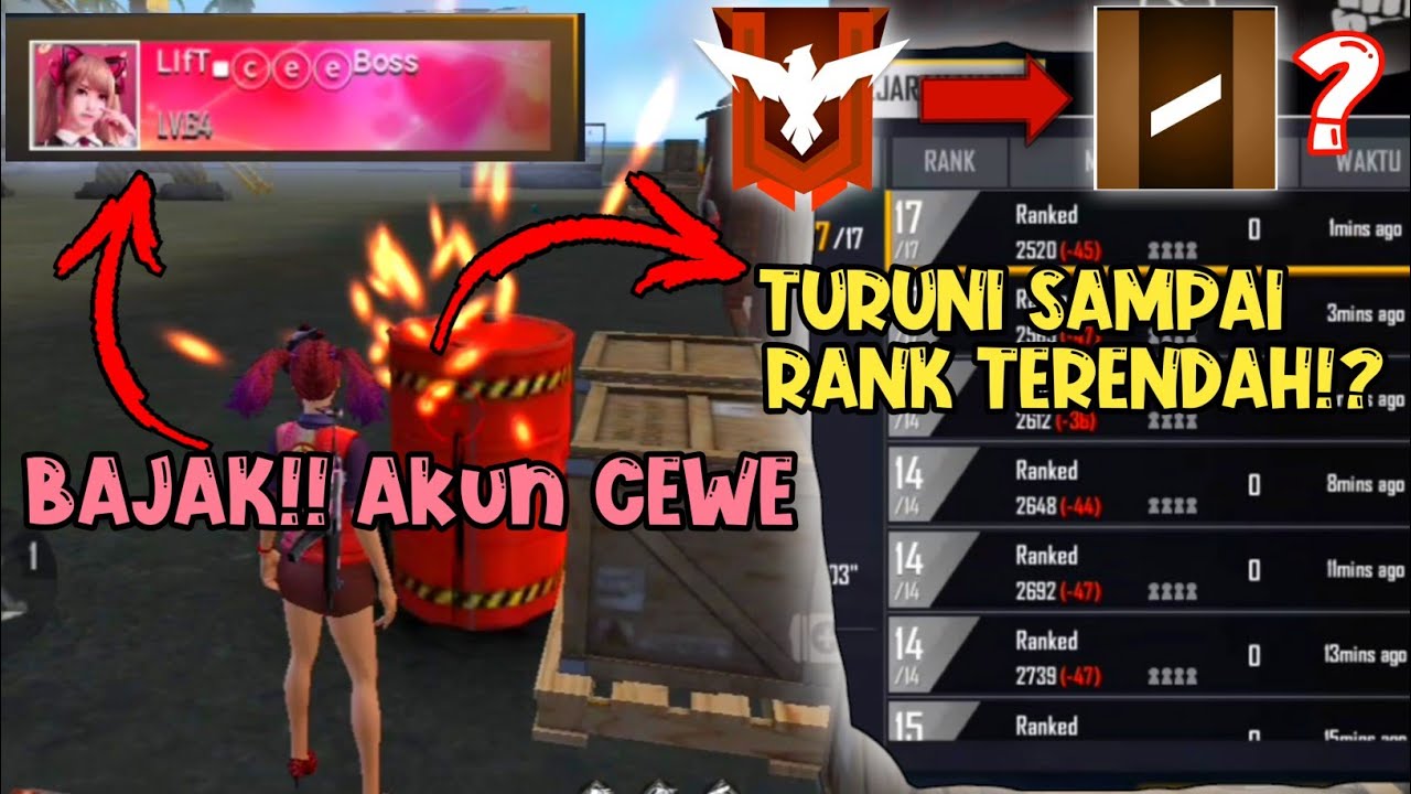 BAJAK AKUN CEWEK TURUNI RANK NYA SAMPAI BRONZE??! YouTube