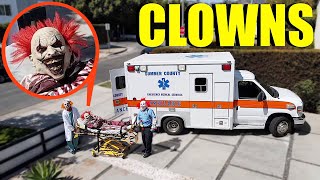 when you see clown paramedics with an Ambulance helping this injured Clown RUN! (Clown Hospital?) screenshot 5