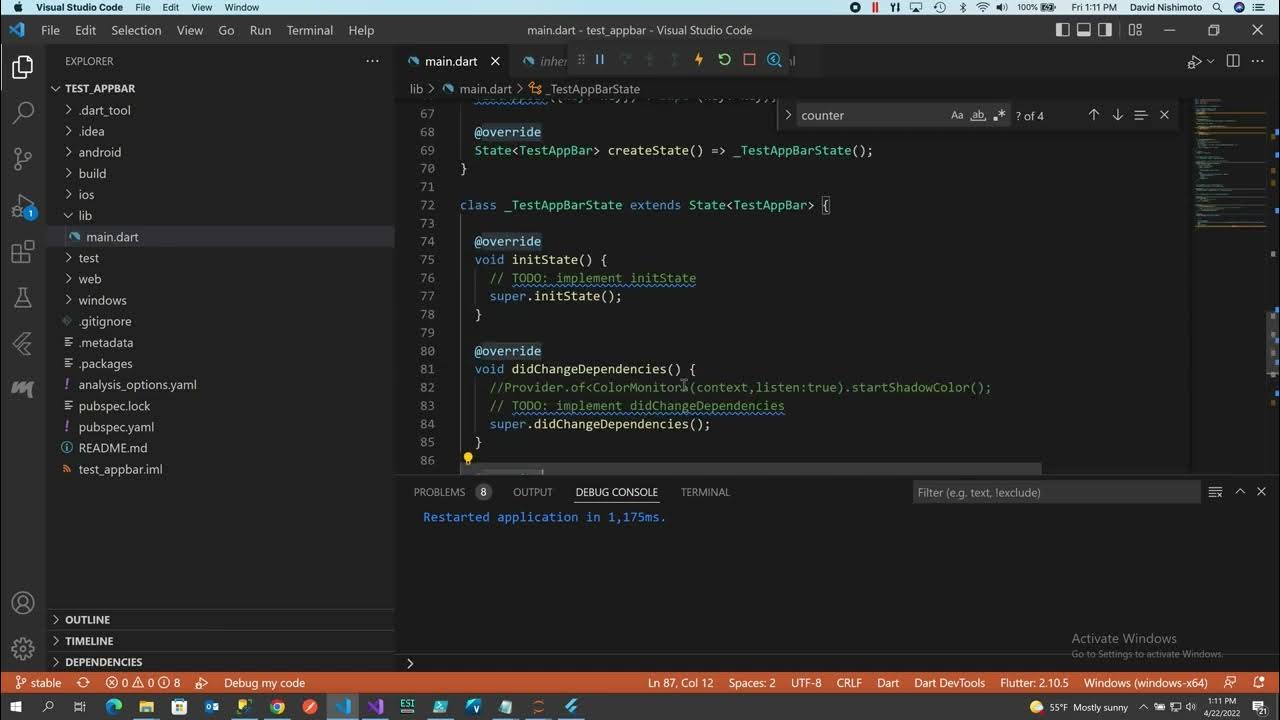 Flutter changenotifierprovider value and listen true youtube