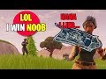 I FAKED BEING A NOOB FOR THE LAST PLAYER... (Fortnite Trolling)