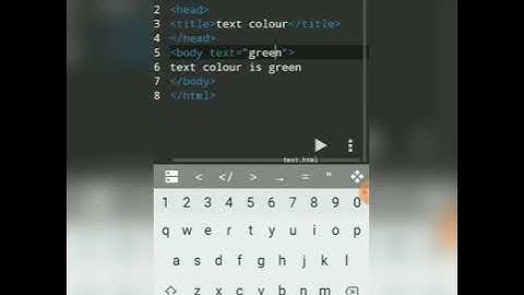 HTML Code Sample Program | Learn HTML in just 5 mins on Android Mobile using anWriter App | HTML