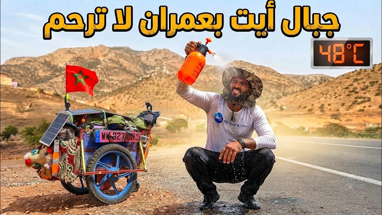 The Ait Baamrane mountains are merciless ⛰️🥵 Day 252 of the journey across Morocco on foot 🇲🇦🚶
