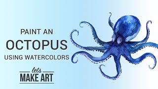 Octopus Watercolor Art Tutorial screenshot 5