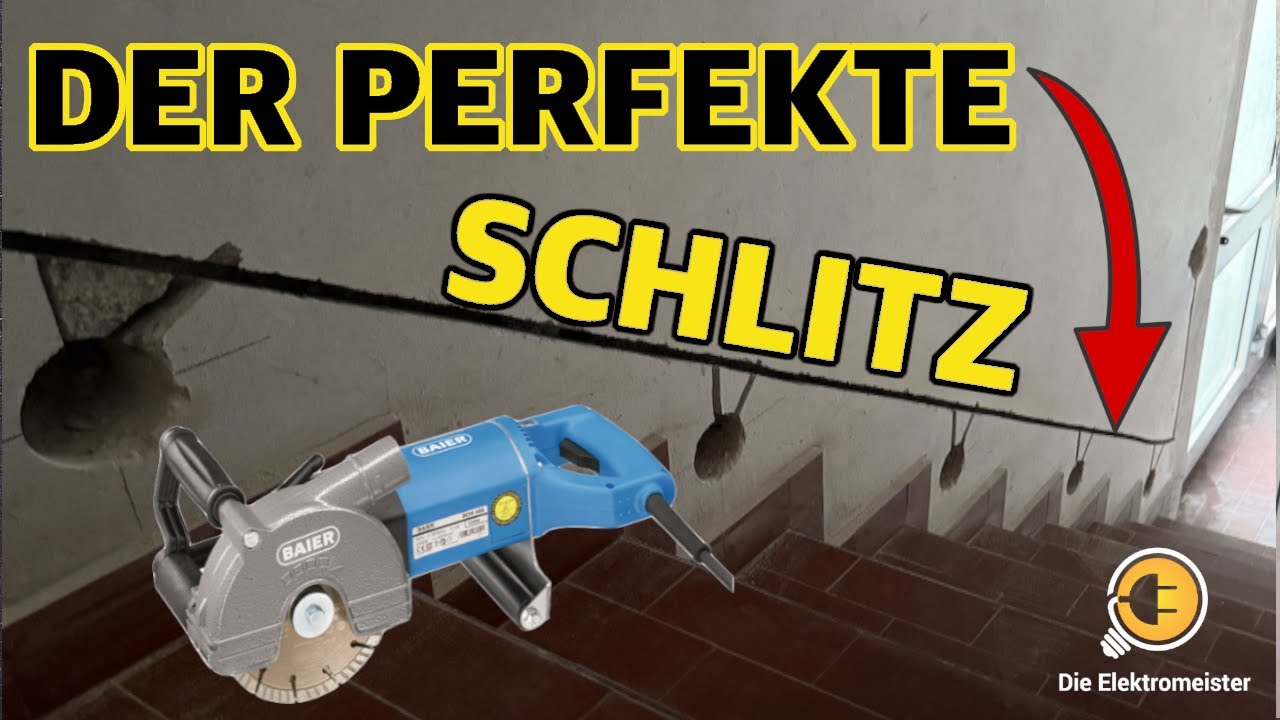 Treppenstufenbeleuchtung Installation. Schlitzen und Bohren der Dosen. Mit Bewegungsmelder Teil 1