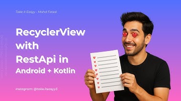 RecyclerView with Rest API Integration using Retrofit in Android | Kotlin | Hindi | Part 1 | Latest