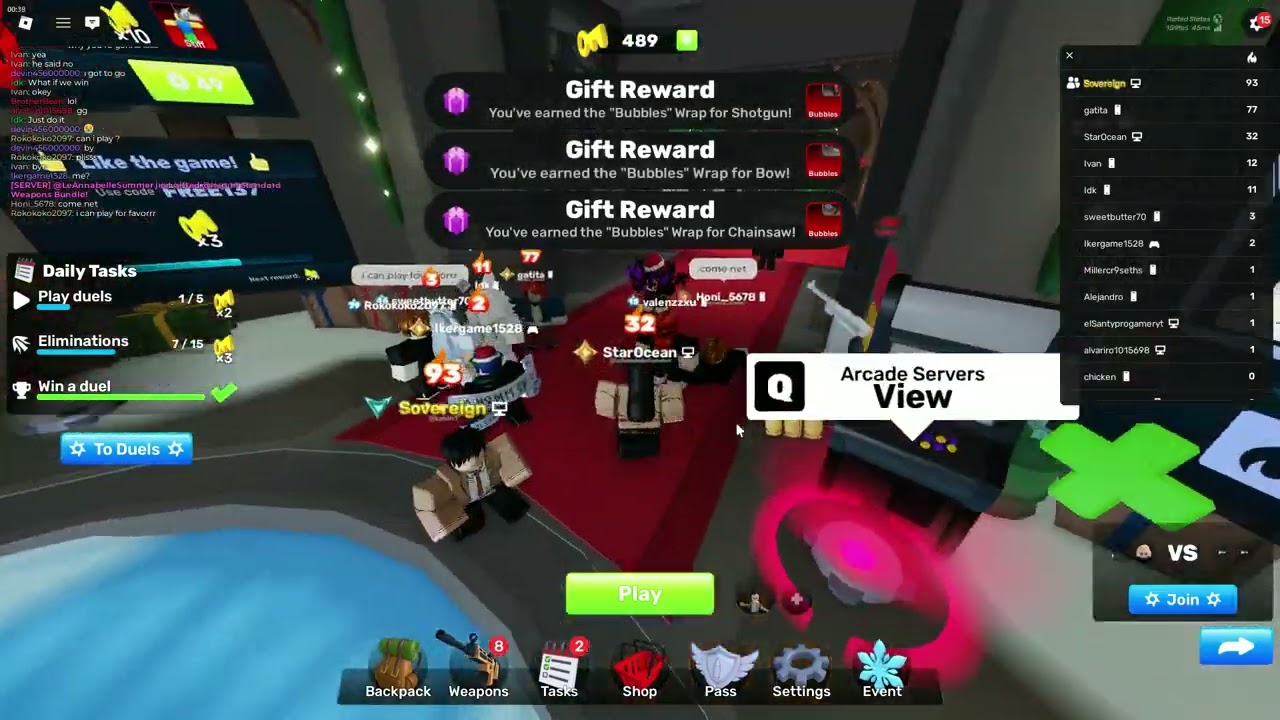 Gifting Sovereign the standard weapon bundle!