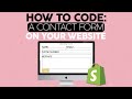 HOW TO CODE A CONTACT FORM ON YOUR SHOPIFY WEBSITE⎜CODING SERIES