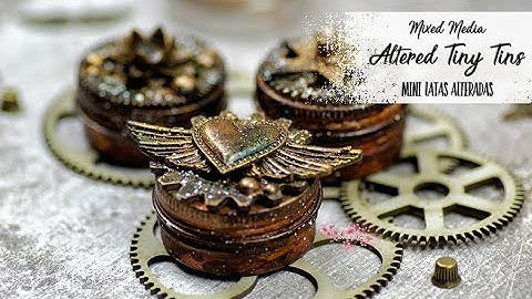 Altered Tiny Tins - Mini latas alteradas - Rust effect