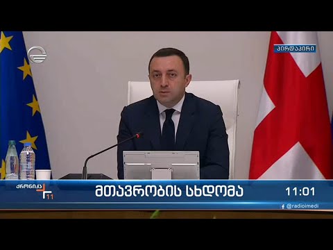 მთავრობის სხდომა და პრემიერ მინისტრის განცხადება