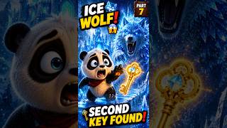 🐼🐺 Piku vs Ice Wolf! 🗝️❄️ Second Magic Key Found | Part 7 😱 #shorts #viral #trending