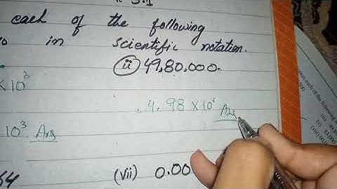 9th Class Math|| Scientific Notation Exercise#3.1 || Question#1