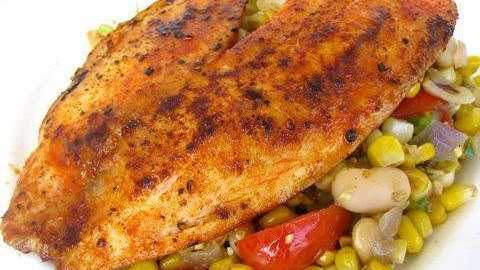 Pan Seared Tilapia Over Indian Corn Recipe