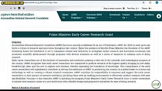 Full Prime Minister Early Career Research Grant #ANRF #funds #project # research News