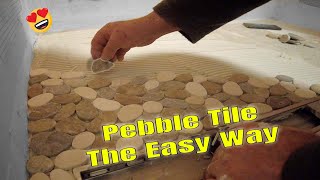 How to lay pebble tile shower floor tile