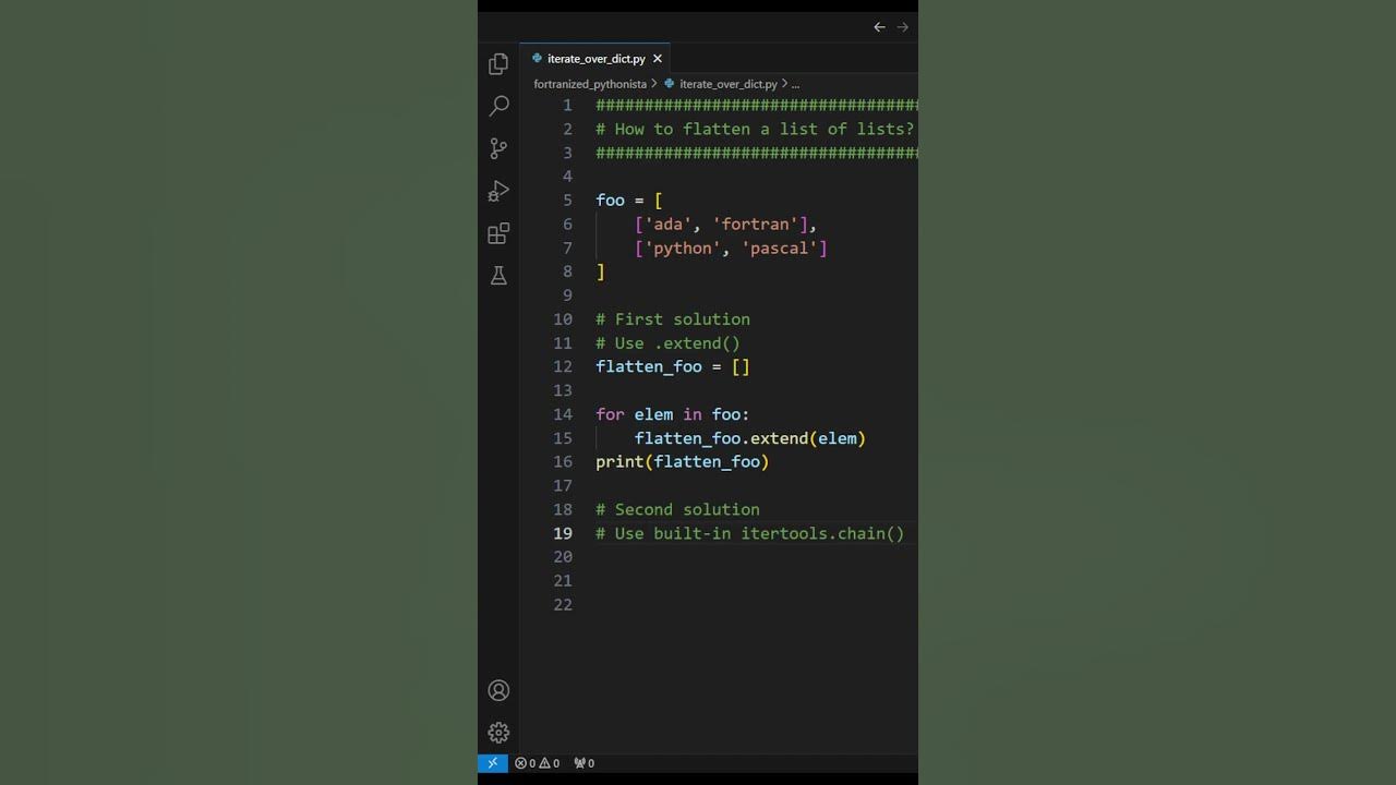 How to flatten a list of lists #python - YouTube