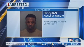 Man arrested for discharging firearm