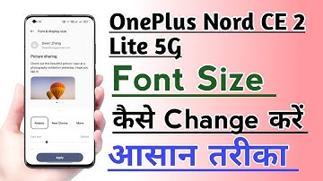 OnePlus Nord CE 2 Lite 5G Font Size Change Kaise kare | How to Change Font Size