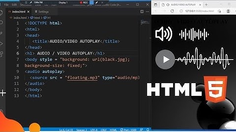 TUTORIAL CARA MENAMBAHKAN AUDIO/VIDEO AUTOPLAY DI HTML - HTML (AUDIO) #css #html #csstutorial