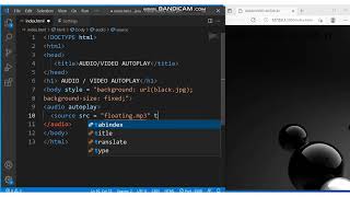 TUTORIAL CARA MENAMBAHKAN AUDIO/VIDEO AUTOPLAY DI HTML - HTML (AUDIO) #css #html #csstutorial