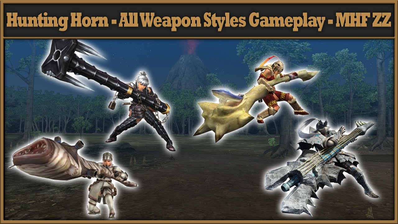 Hunting Horn - All Weapon Styles Gameplay - HH - Monster Hunter