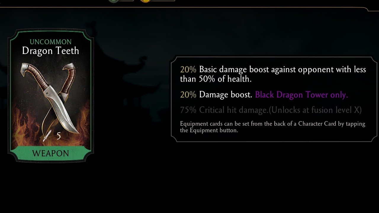 Black Dragon Tower - Equipment , Dragon Teeth