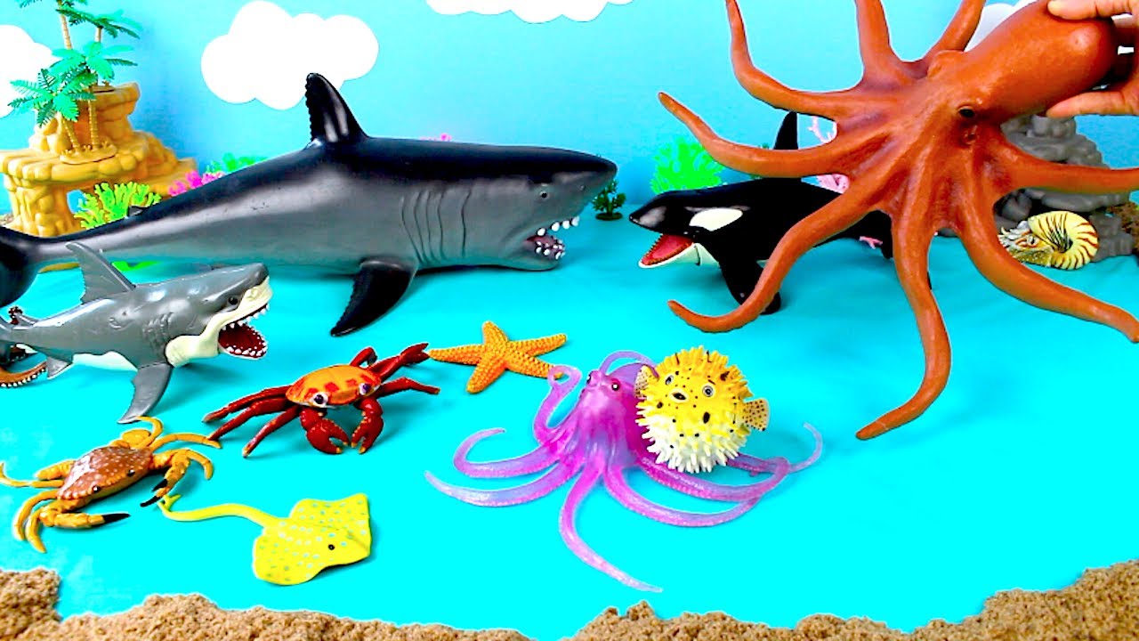 Learn With Wild Animals Toys For Kids l Sea Animal Toys Collection l