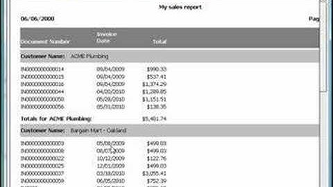 Stonefield Query for Sage Accpac ERP: Quick Reports