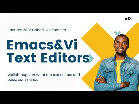 Live Learning session: Emacs & Vi Text Editors - Live Learning session: Emacs & Vi Text Editors