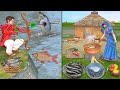 आदिवासी मछली खाना पकाने Tribe Fish Cooking Hindi Kahaniya Comedy Video हिंदी कहानिया Comedy Video