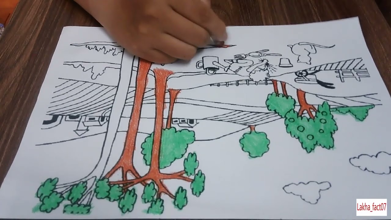 Color the Picture of the Boy and the Farm 1  Gravel town shake