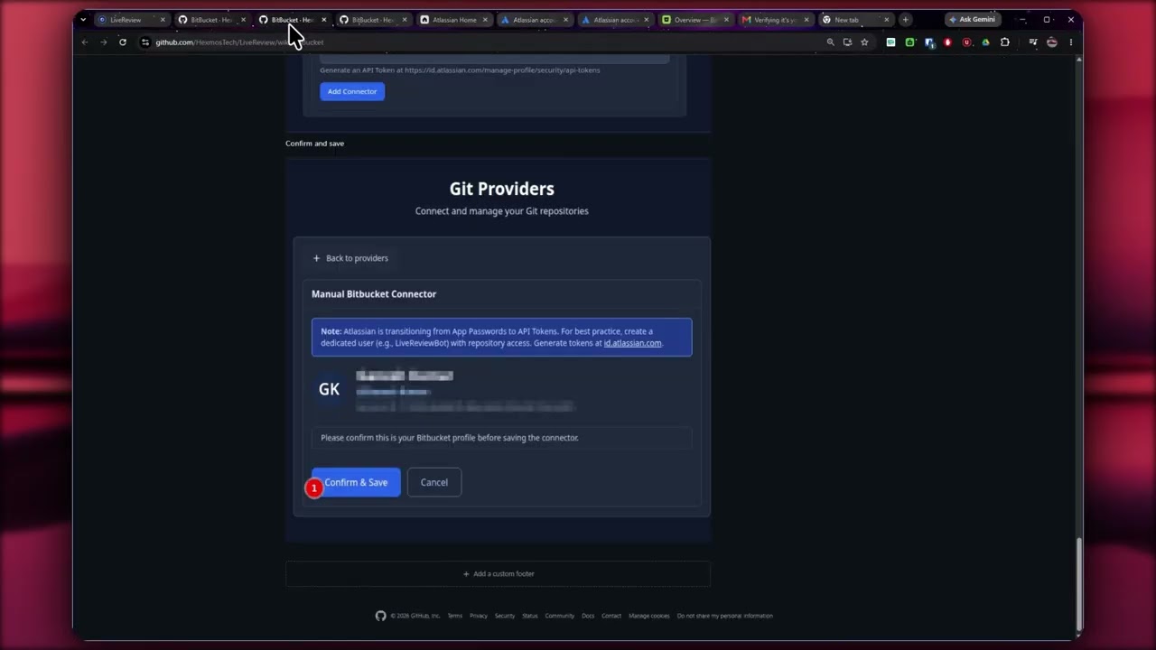 Connect Bitbucket to LiveReview