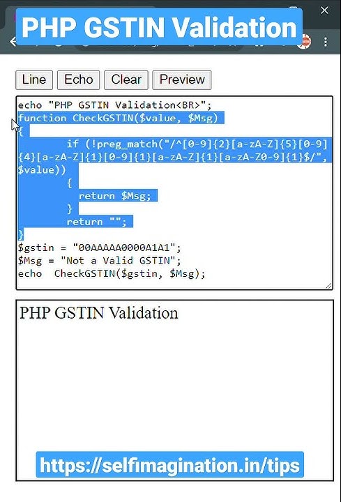 PHP GSTIN Validation Using Preg match By Sandip Nigam YouTube php-gstin-validation-using-preg-match-by-sandip-nigam-youtube