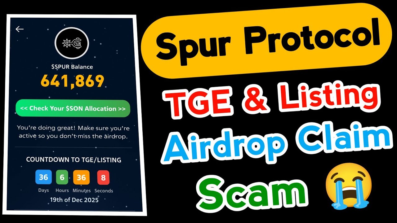Spur Protocol TGE & Listing | Airdrop Allocation Live | Elegible Condition | Scam Project 