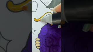 Cute Luffy with Devil Fruit 💜🏴☠️ One Piece Coloring | #shorts #monkeydluffy LoveAndColor Art